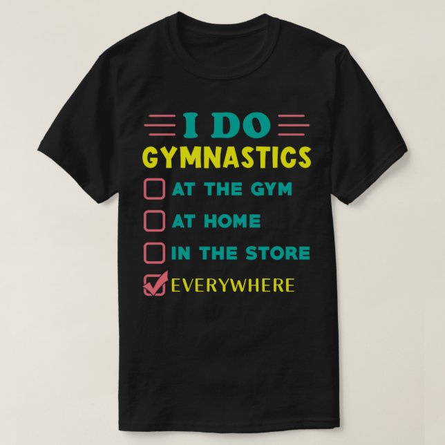 Camiseta Ginástica Engraçado (Frente do Design)