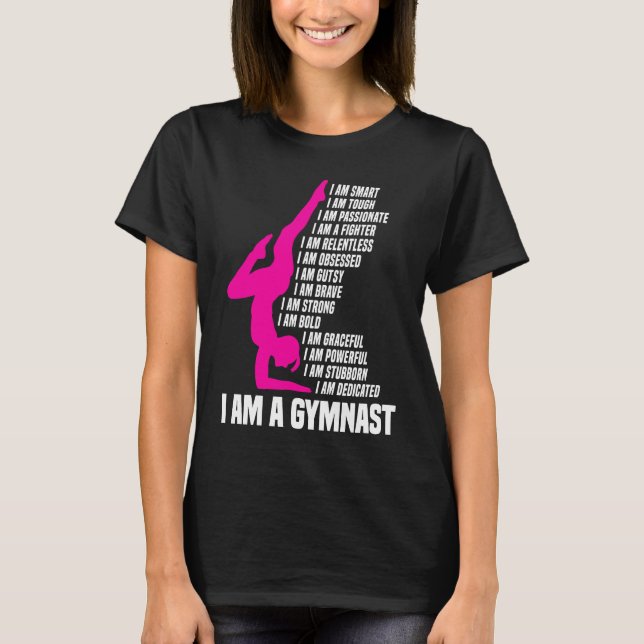 Camiseta Ginástica Eu Sou Um Gymnast Eu Sou Um Gi De ginást (Frente)