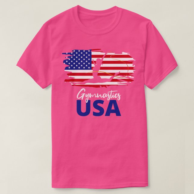 Camiseta ginástica EUA American Flag US Team I (Frente do Design)
