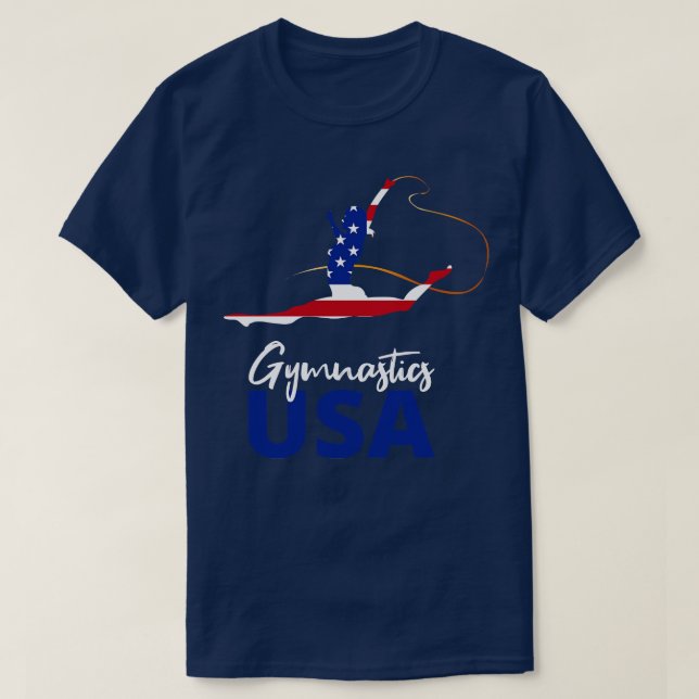Camiseta ginástica EUA American Flag US Team II (Frente do Design)