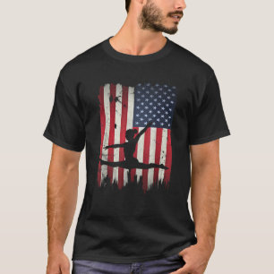 Camiseta Ginástica EUA Bandeira Americana 4º de julho Gymna