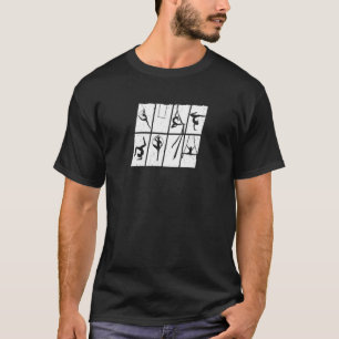 Camiseta Ginástica Gráfica Retrorística das Mulheres Acroba