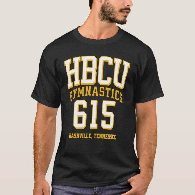 Camiseta ginástica HBCU 615 Código de área Nashville TN (Frente)