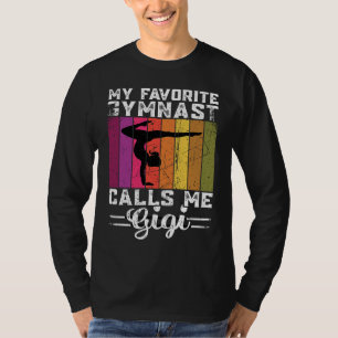 Camiseta Ginástica Mulheres Vovó Gigi Gymnast Dance Retro