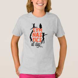Camiseta Ginástica O dia todo em laranja!