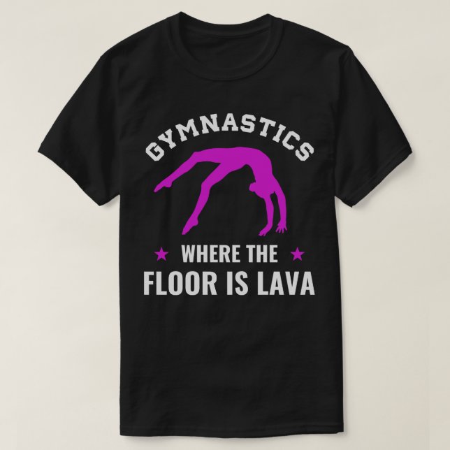 Camiseta Ginástica Onde o chão é Gymnast G Engraçado de Lav (Frente do Design)