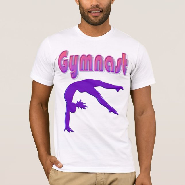 Camiseta Ginástica Power Tumbling Metálico Roxo (Frente)