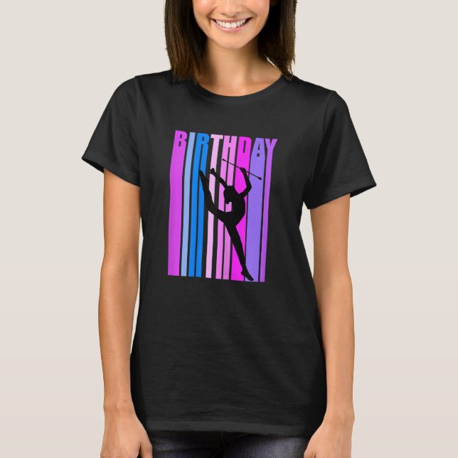 Camiseta Ginástica Ritmética Retroativa Mulher Baton Twirli (Frente)