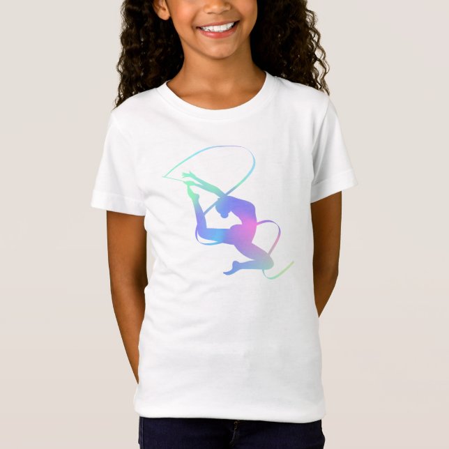 Camiseta Ginástica Rítmica da Faixa Elegante Motif Artístic (Frente)