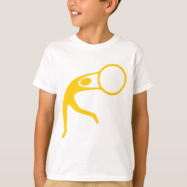 Camiseta Ginástica Rítmica Figura - âmbar (Frente)