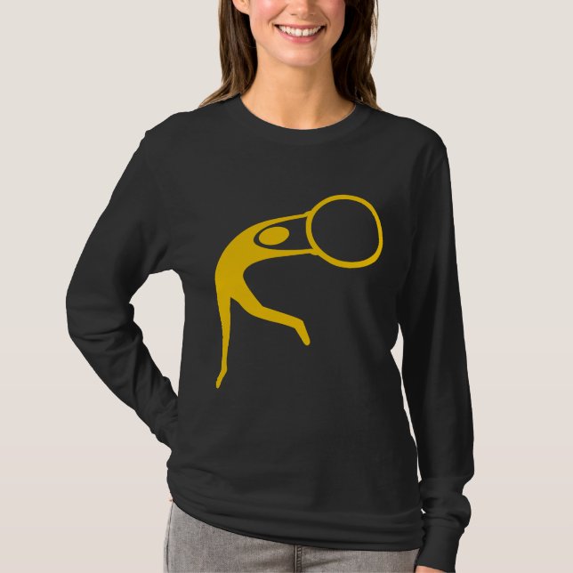 Camiseta Ginástica Rítmica Figura - âmbar (Frente)