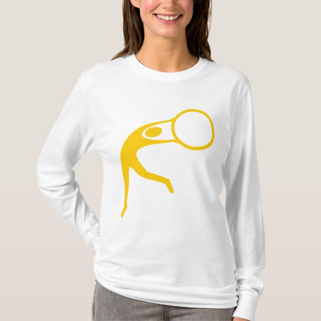 Camiseta Ginástica Rítmica Figura - âmbar (Frente)