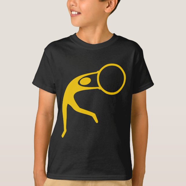 Camiseta Ginástica Rítmica Figura - âmbar (Frente)