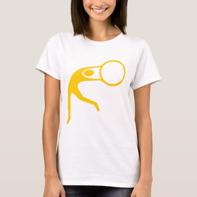 Camiseta Ginástica Rítmica Figura - âmbar (Frente)