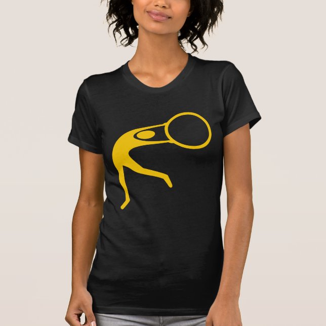 Camiseta Ginástica Rítmica Figura - âmbar (Frente)