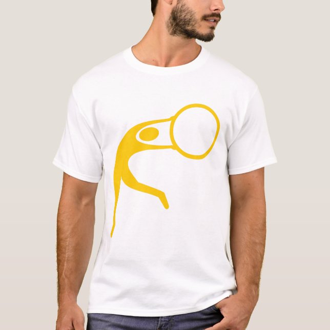 Camiseta Ginástica Rítmica Figura - âmbar (Frente)