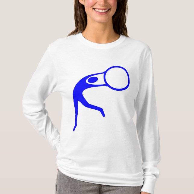 Camiseta Ginástica Rítmica Figura - Azul (Frente)