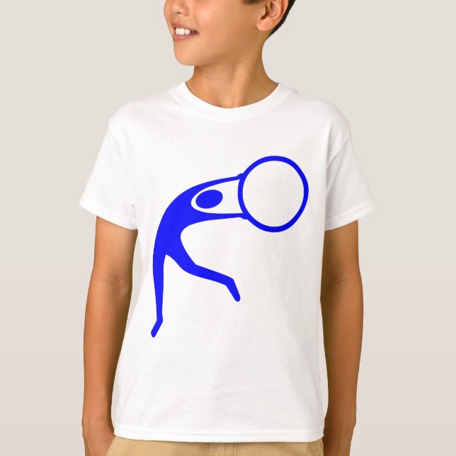 Camiseta Ginástica Rítmica Figura - Azul (Frente)