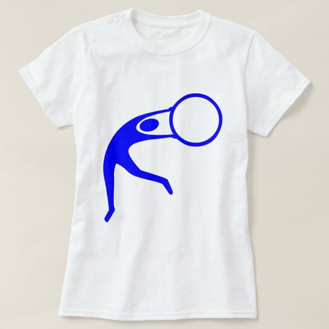Camiseta Ginástica Rítmica Figura - Azul (Frente do Design)