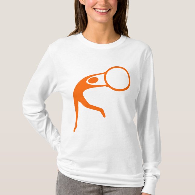 Camiseta Ginástica Rítmica Figura - Laranja (Frente)