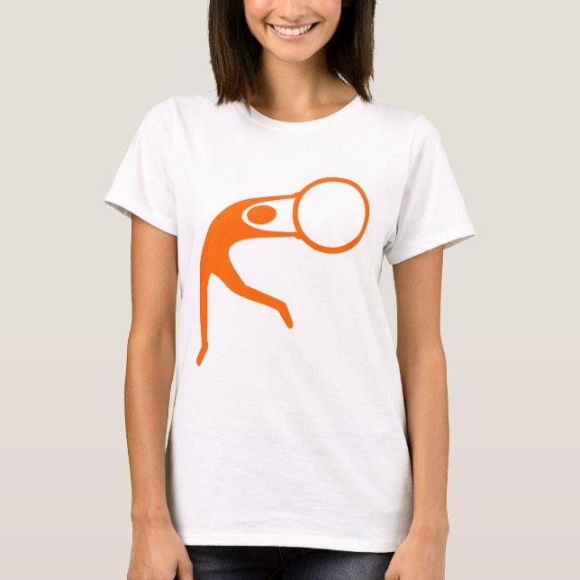 Camiseta Ginástica Rítmica Figura - Laranja (Frente)