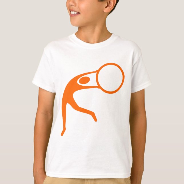 Camiseta Ginástica Rítmica Figura - Laranja (Frente)