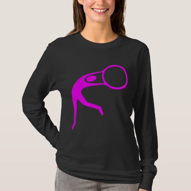 Camiseta Ginástica Rítmica Figura - Magenta (Frente)