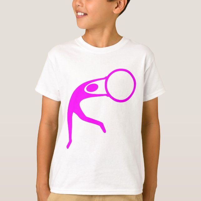 Camiseta Ginástica Rítmica Figura - Magenta (Frente)