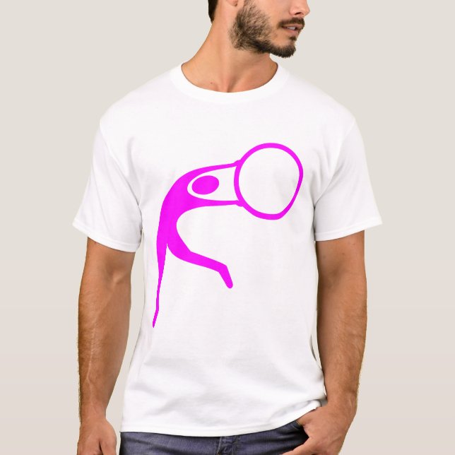 Camiseta Ginástica Rítmica Figura - Magenta (Frente)