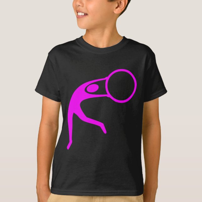 Camiseta Ginástica Rítmica Figura - Magenta (Frente)