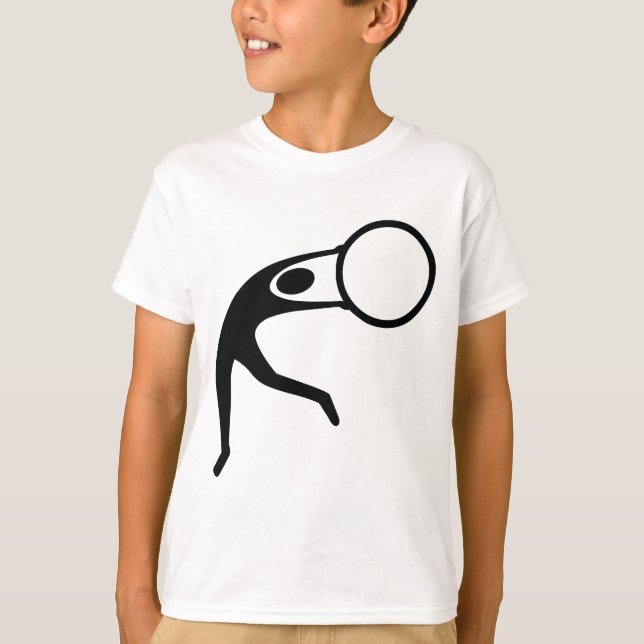 Camiseta Ginástica Rítmica Figura - Preto (Frente)