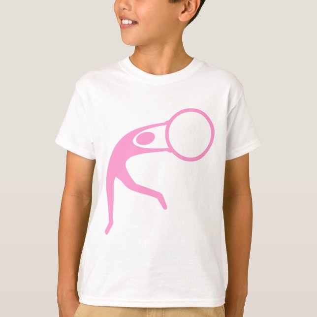 Camiseta Ginástica Rítmica Figura - Rosa (Frente)
