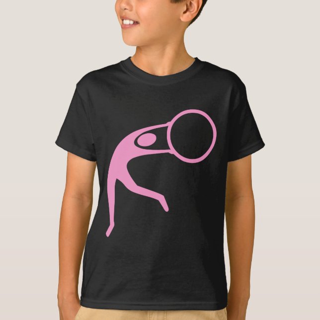 Camiseta Ginástica Rítmica Figura - Rosa (Frente)