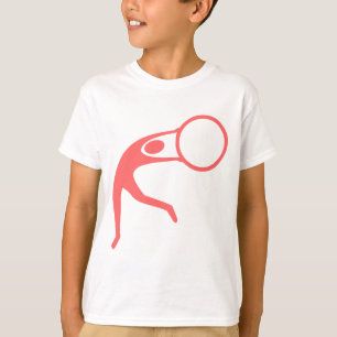 Camiseta Ginástica Rítmica Figura - Rosa Tropical
