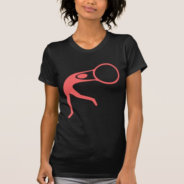 Camiseta Ginástica Rítmica Figura - Rosa Tropical (Frente)