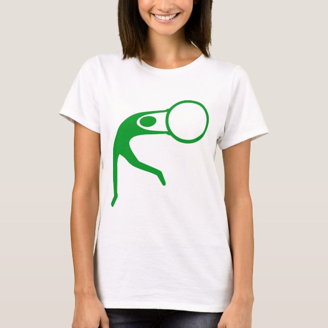 Camiseta Ginástica Rítmica Figura - Verde Grama (Frente)