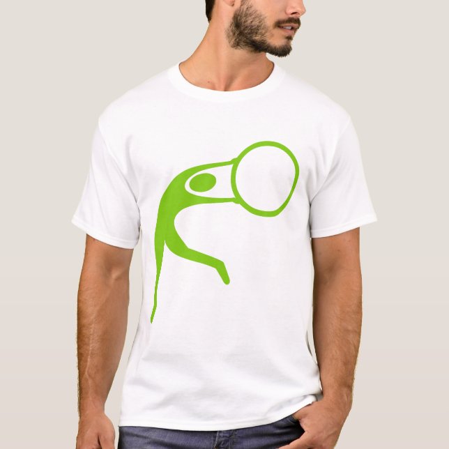 Camiseta Ginástica Rítmica Figura - Verde Marciano (Frente)