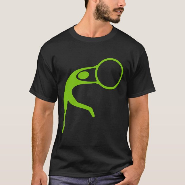 Camiseta Ginástica Rítmica Figura - Verde Marciano (Frente)