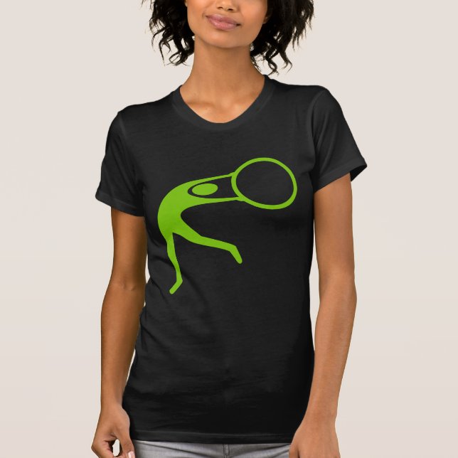 Camiseta Ginástica Rítmica Figura - Verde Marciano (Frente)
