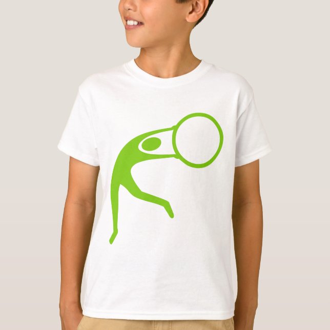 Camiseta Ginástica Rítmica Figura - Verde Marciano (Frente)