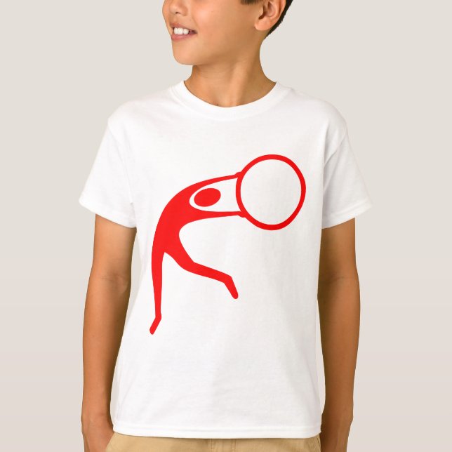 Camiseta Ginástica Rítmica Figura - Vermelho (Frente)