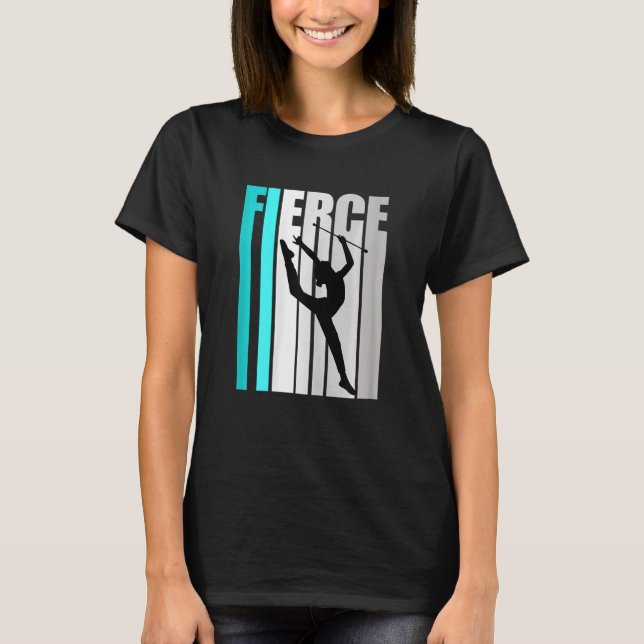 Camiseta Ginástica Rítmica Turquoise Fierce Team (Frente)
