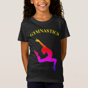 Camiseta Ginástica T-Shirt Salta o Arco-Íris com Nome