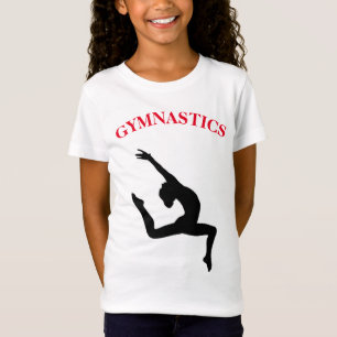 Camiseta Ginástica T-Shirt Salta Vermelho / Preto com Nome