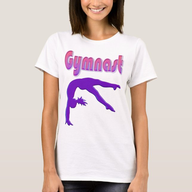 Camiseta Ginástica Tumbling Power Metálico Roxo (Frente)