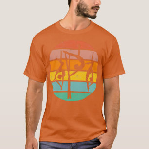 Camiseta Ginástica, Vintage aérea de seda, aflita