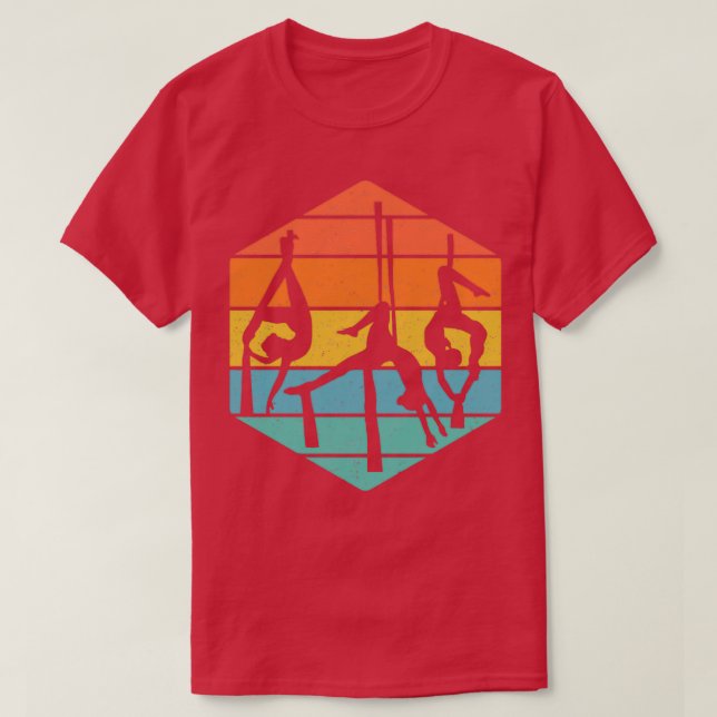 Camiseta Ginástica, Vintage aérea de seda, aflita 2 (Frente do Design)