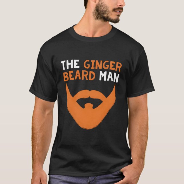 Camiseta Ging Irlandês "Ginger Beard Man Red Hired" (Frente)