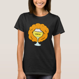 Camiseta Ginger Ale Bebendo Álcool Punny Bar Redhead Cr