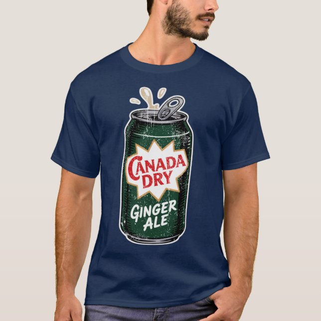 Camiseta Ginger Ale Soda Can vintage (Frente)